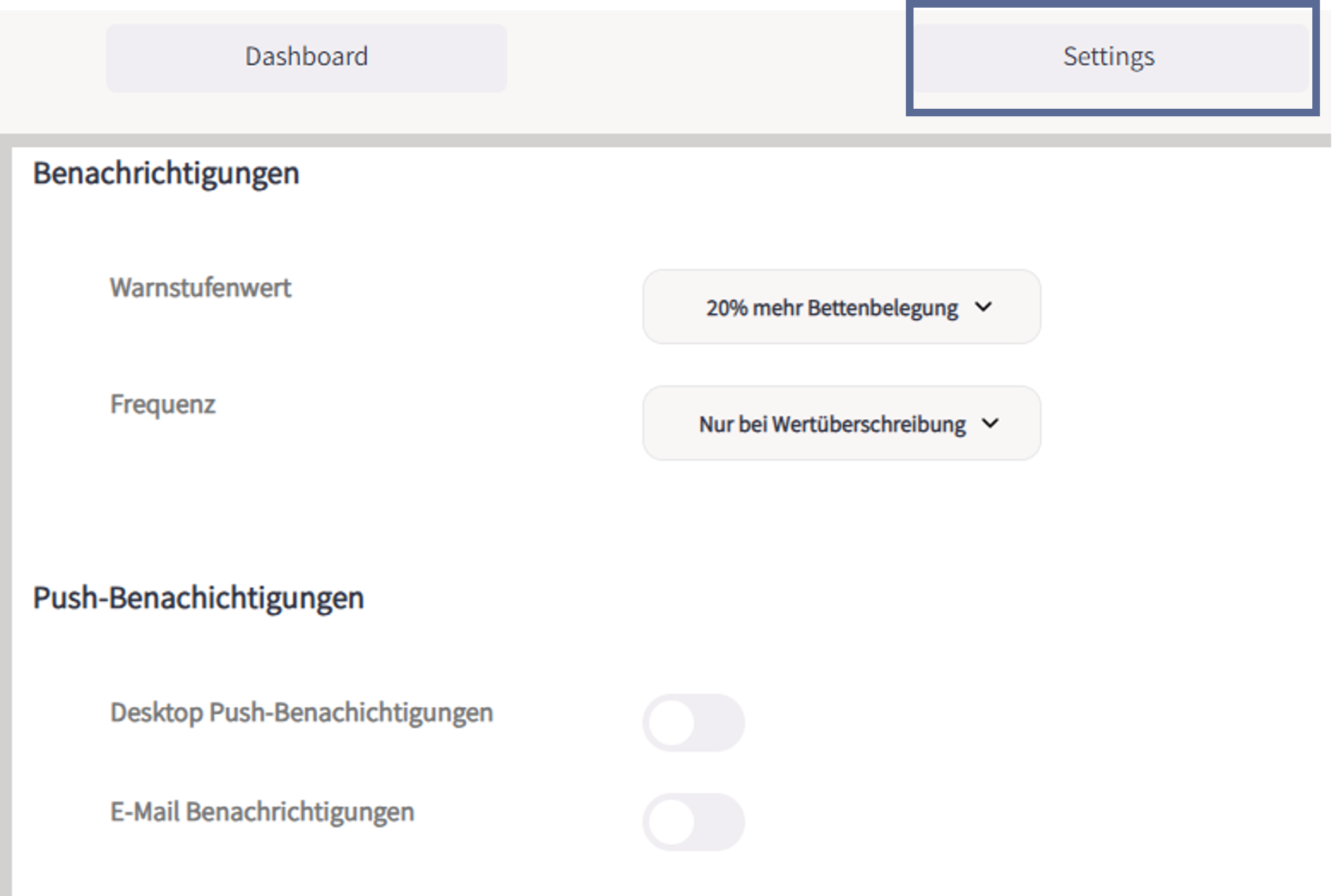 Benachrichtigungen Screenshot